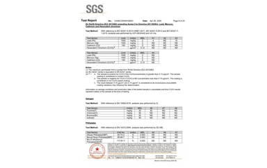 环保测试报告 ROHS+卤素 CANEC25009106001