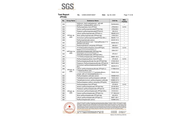环保测试报告 PFAS CANEC25009106007
