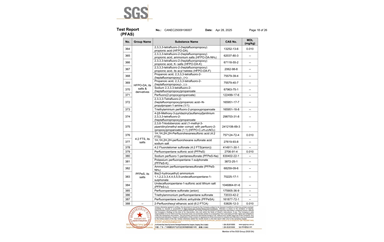 环保测试报告 PFAS CANEC25009106007
