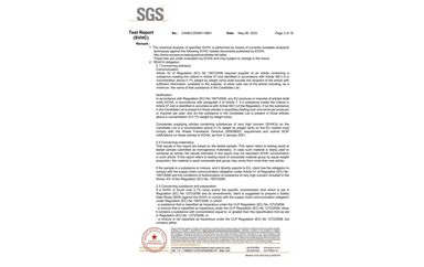 环保测试报告 SVHC CANEC25009119801